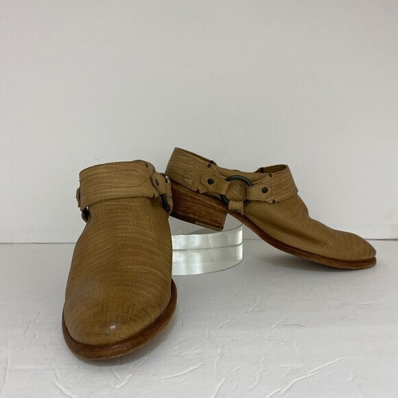 Frye Belted harness leather mule boots Size 9.5 B - Picture 1 of 8